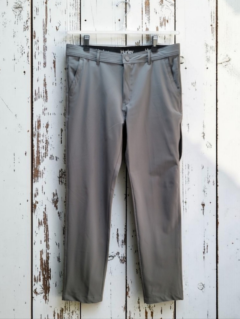 EUC-Hurley Gray Trousers Size 34x34 WAIST-18 INSEAM-31 RISE-12 EUC